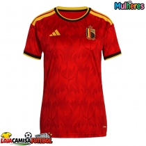 Camisa de Futebol Bélgica Equipamento Principal Mulheres Mundo 2026 Manga Curta